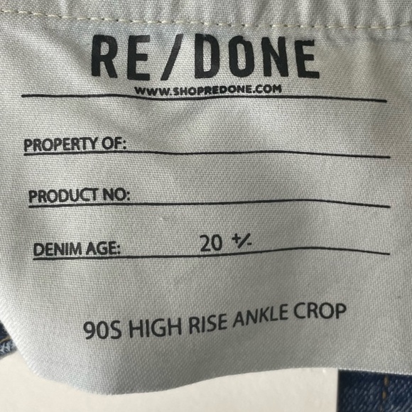 RE/DONE 90s High Rise Ankle Crop - Picture 3 of 4